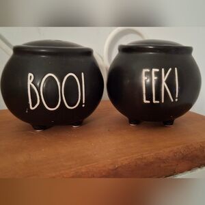 Rae Dunn Halloween BOO/EEK Salt And Pepper Shakers